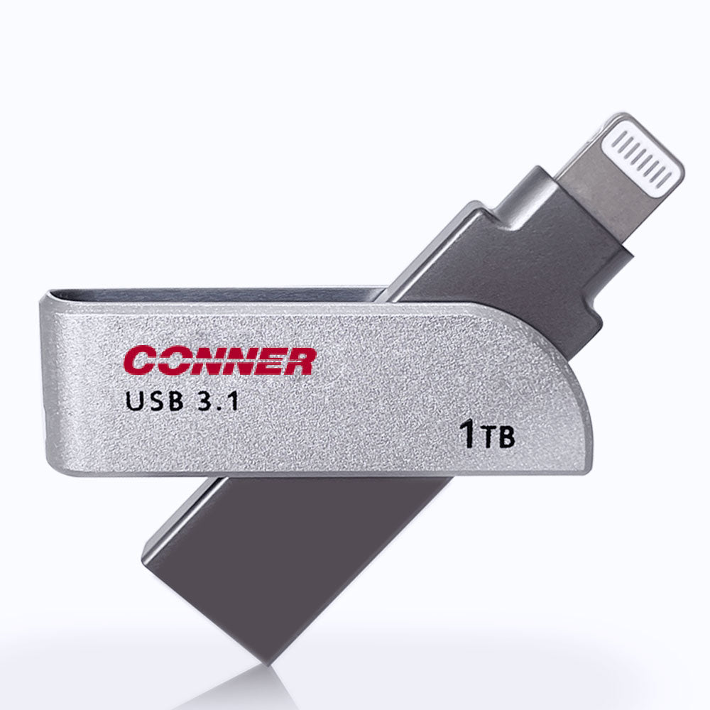 iPhone iPad Flash Pen Drive USB 3.1 Apple MFi Certified Lightning Connector External Storage Memory Expansion for iOS Devices/Windows/Mac