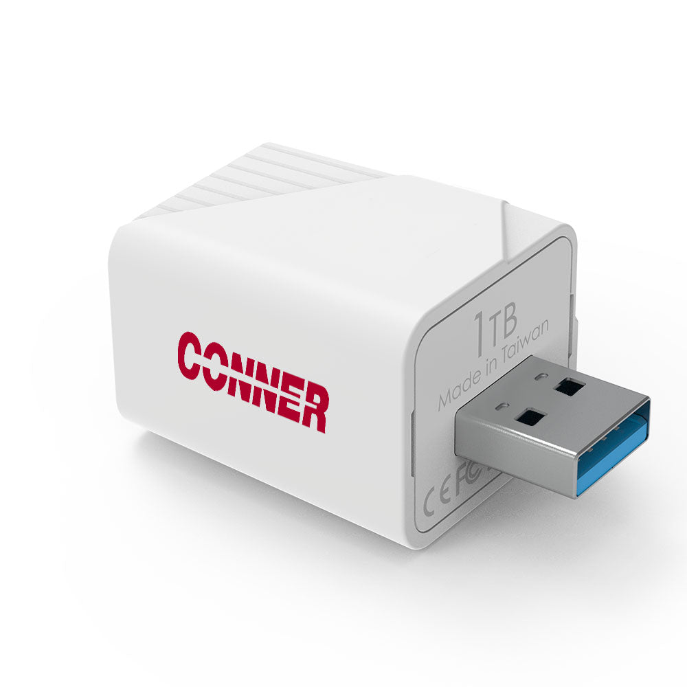 1 TB Photo Backup Device for iPhone & iPad, Apple MFi Certified Auto Photo & Video Storage, USB Type A Data Cube External Drive